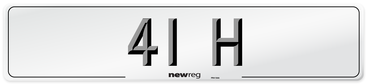 41 H Number Plate from New Reg